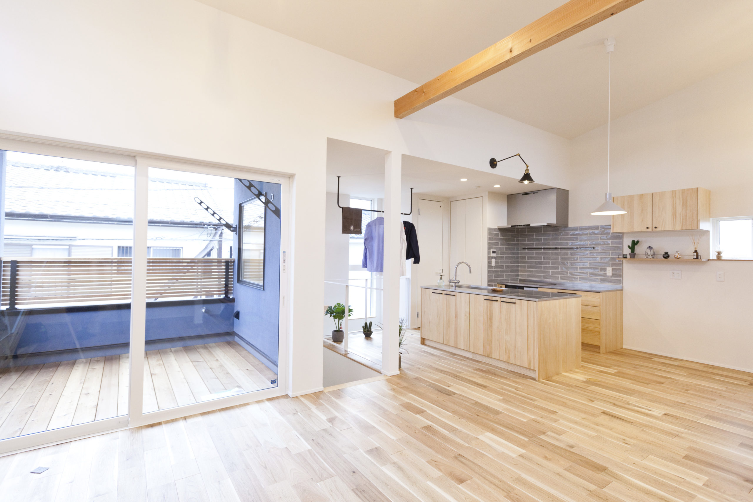 開放感あふれる家の中心